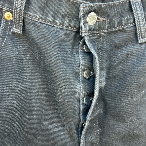 Levi's 501 Shorts Embroidered with Lace and Daisy Flower Details Custom Sz 36 - Picture 3 of 7